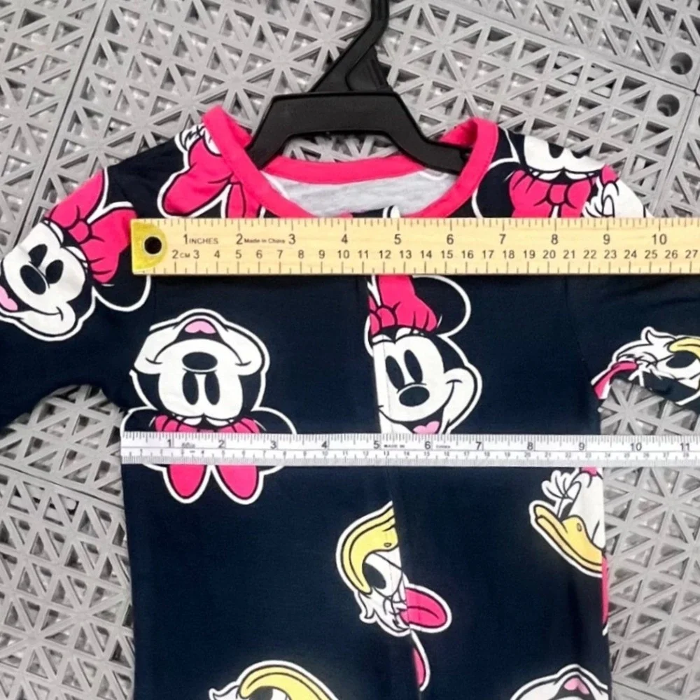 NWT Disney Minnie Mouse Daisy Duck‎ Toddler Girls Pajamas Sleepwear 3T Navy Pink